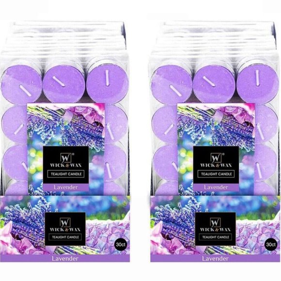 60PCS Lavender Tealight Candles Highly Scented w/ Essential & Natural Oil (2 Pk) - Picture 2 of 10